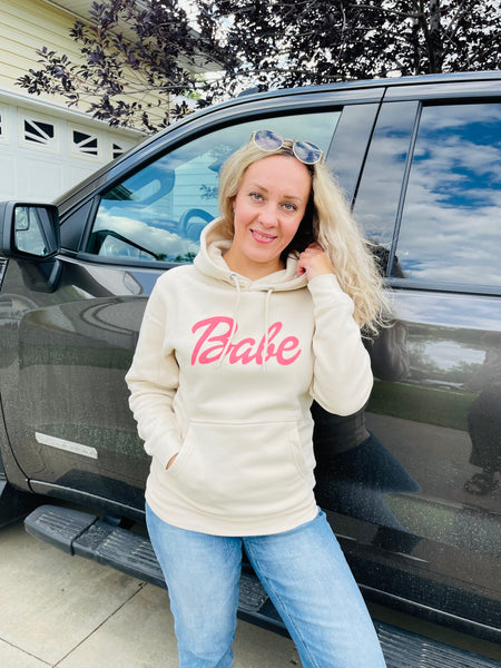 BABE Graphic Hoodie - Tan