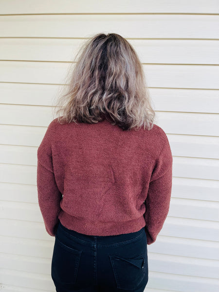 Soft Sweater Cardigan - Brown