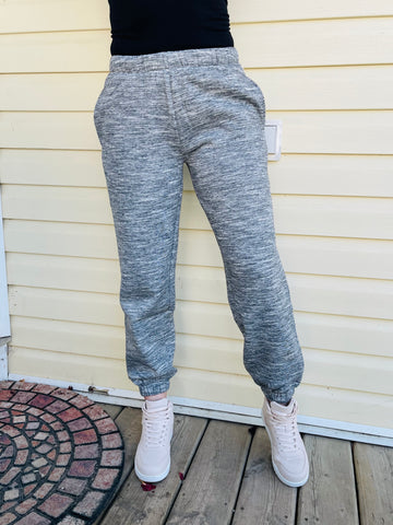 Oversized Fleece Joggers - Marbled Charcoal