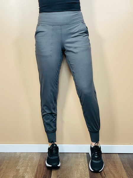 Active Joggers with Waistband Pocket - Charcoal