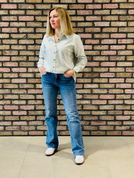 Stripe Collared Shirt - Ivory