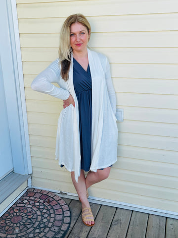 Faux Cashmere Cardigan - Off White