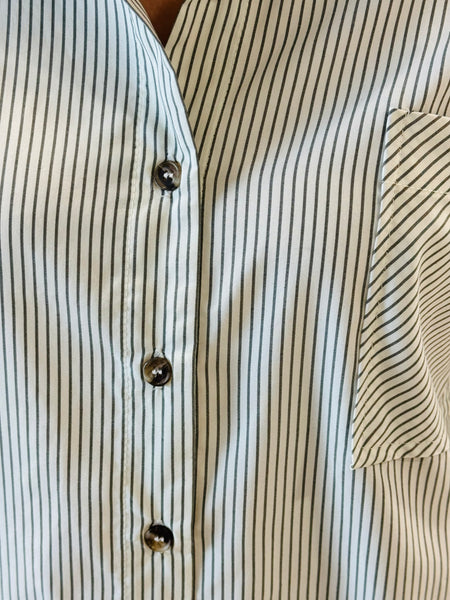 Stripe Collared Shirt - Ivory