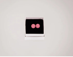 Crystal Ball Earrings - Rosey 10mm