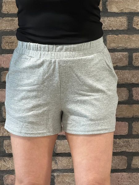Soft Melange Hacci Shorts - H Grey