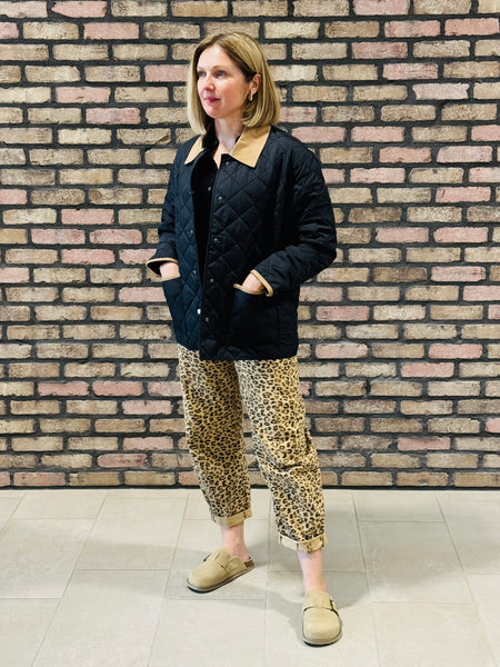 Quilted Barn Jacket - Black