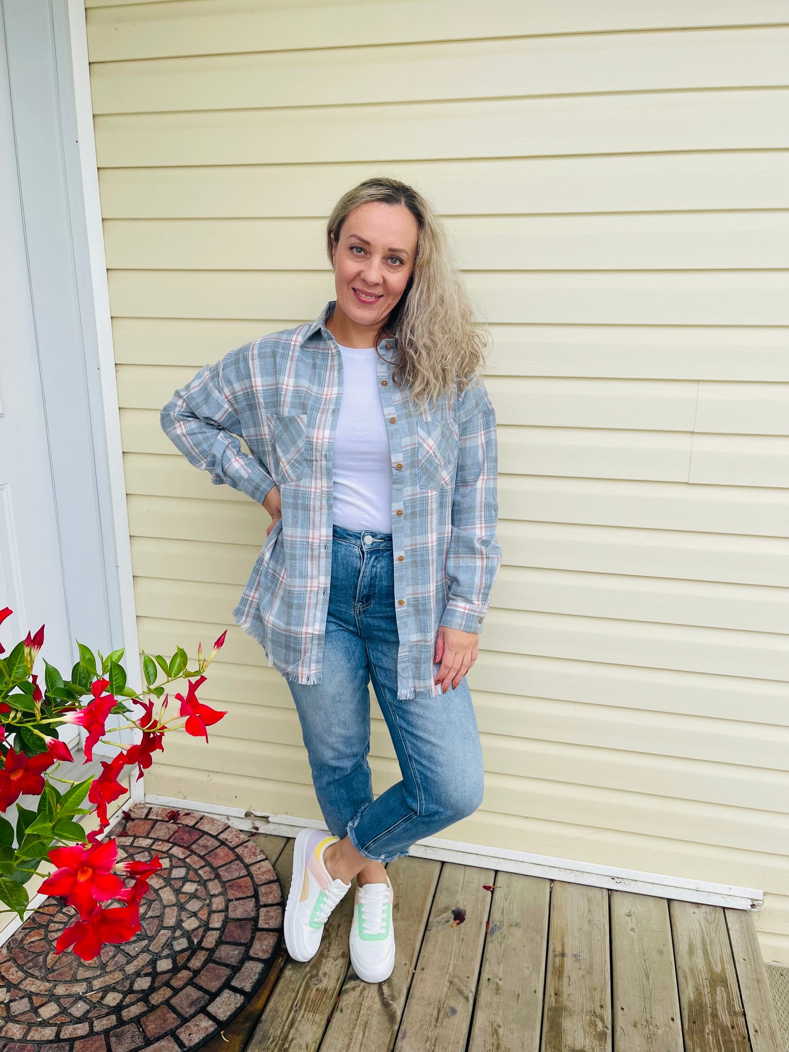 Plaid Flannel Shirt - Blue