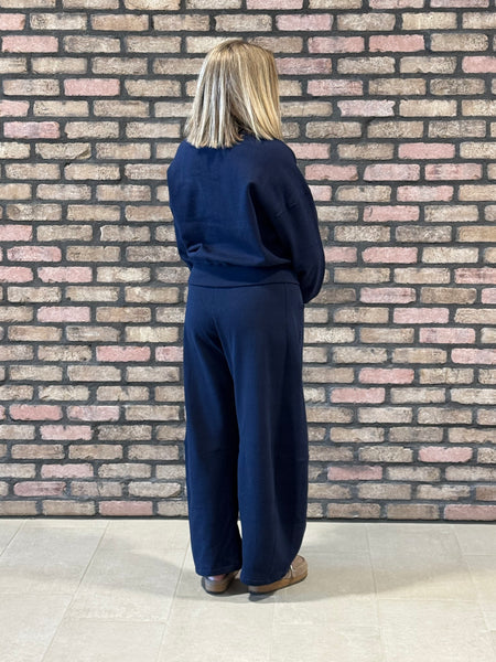 Baggy Barrel Sweatpants - Deep Navy