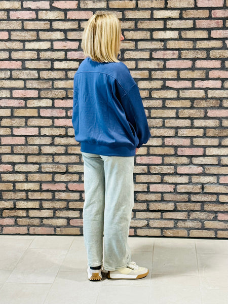 Scuba Half Zip Pullover - Blue Indigo