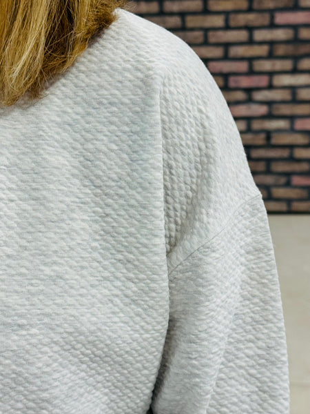 Honeycomb 4-Way Stretch Sweatshirt - Oatmeal