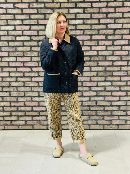 Quilted Barn Jacket - Black