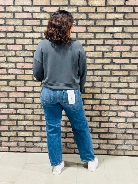 Scuba Dropped Shoulder Pullover - Ash Grey