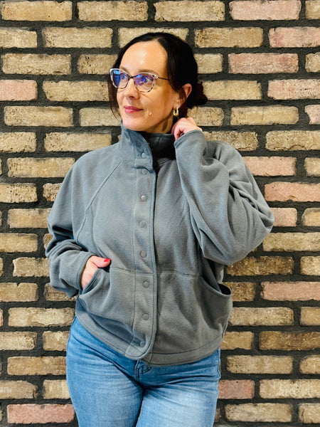 High Neck Thermal Jacket - Dark Grey