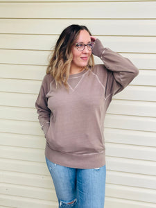 French Terry Pullover - Mocha