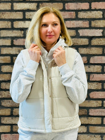 Quilted Vest - Sand Beige