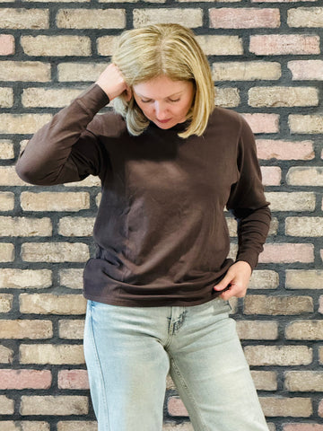 Stonewash Cotton Top - Espresso