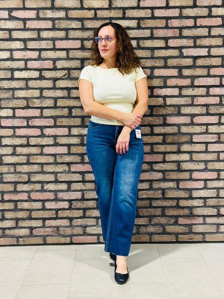Rosette Pointelle Tee - Butter