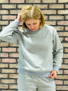 Fleece Crewneck Pullover - Heather Grey