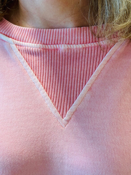 French Terry Pullover - DK Pink