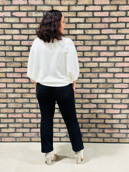 V-Neck Dolman Sweater - Ivory