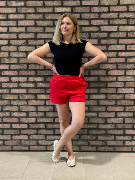 Scuba Dolphin Shorts - Ruby