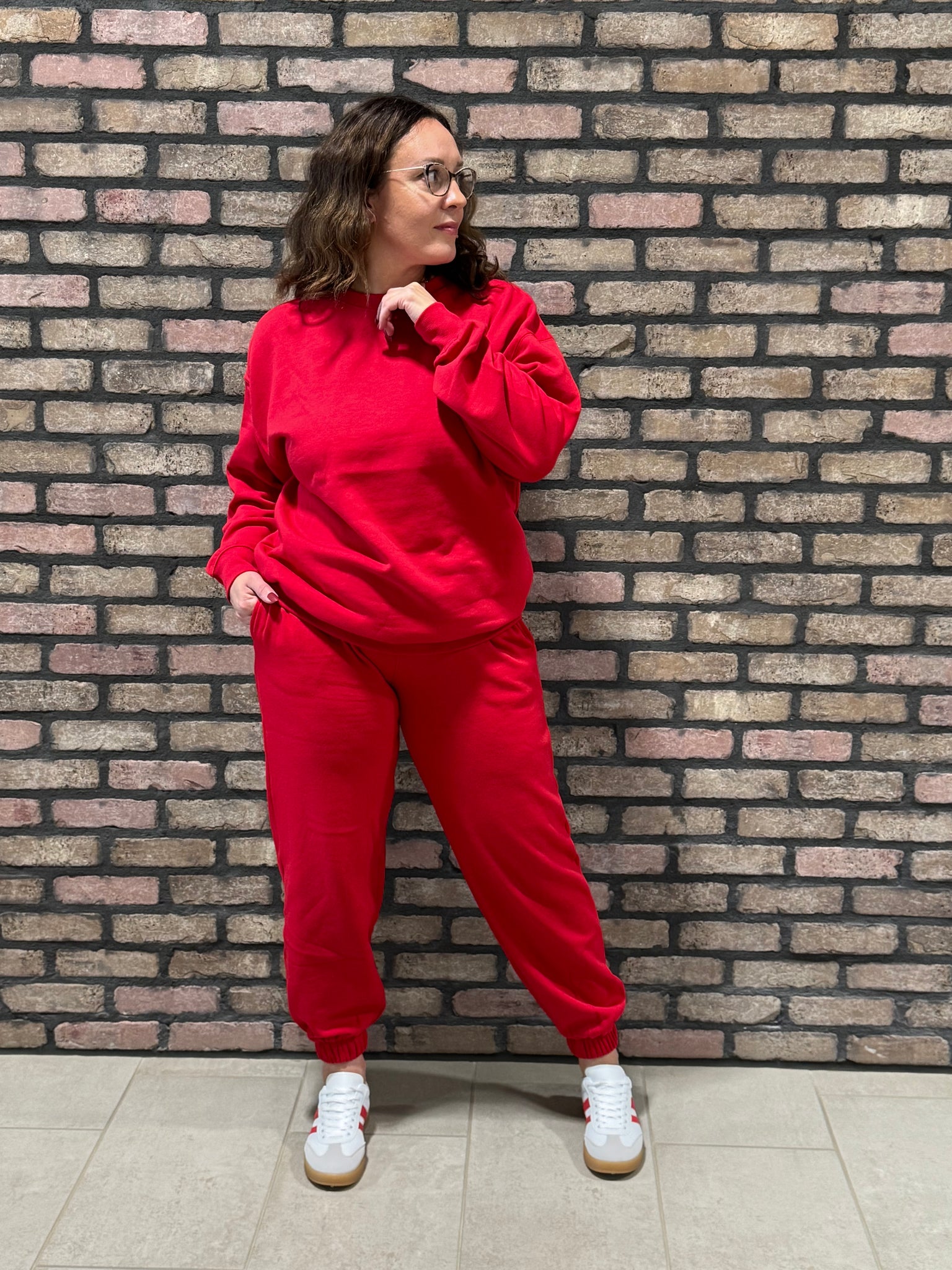 Fleece Joggers - Red