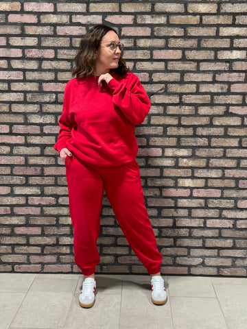 Fleece Joggers - Red