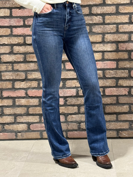 Tummy Control Bootcut Jeans - Dark Wash