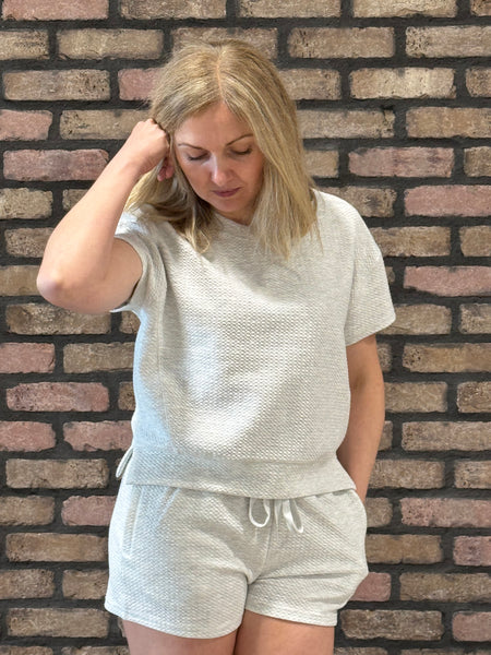 Honeycomb 4-Way Stretch Tee - Oatmeal
