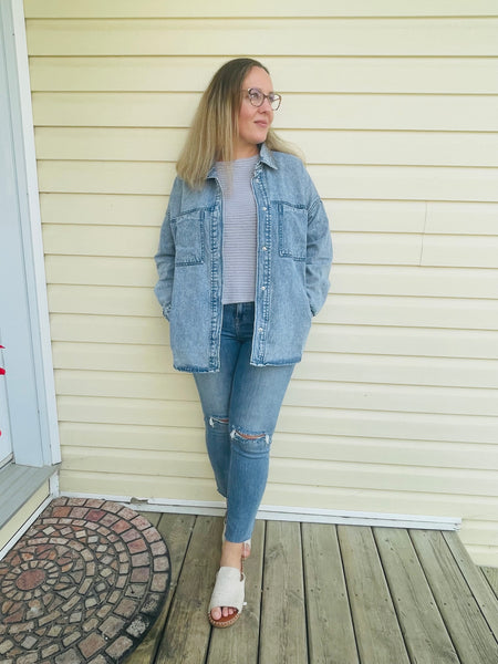 Oversized Denim Jacket - Medium Wash