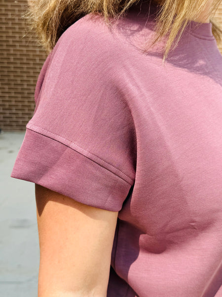 Soft Scuba Tee - Rose Taupe