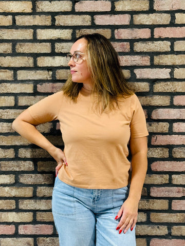 Classic Boxy Fit Tee - Toasted Almond