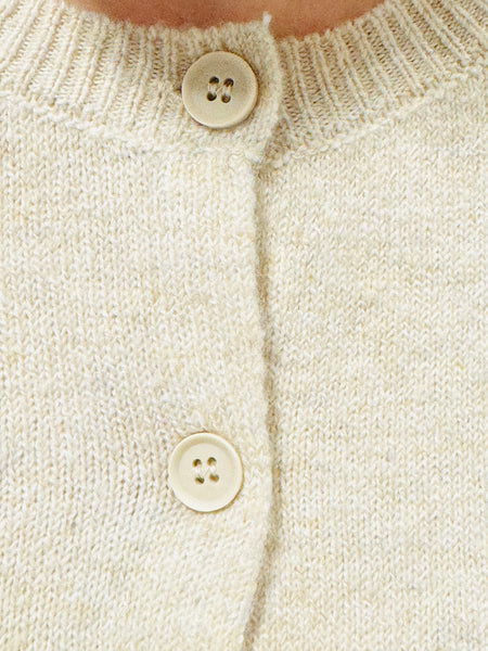 Crewneck Buttons Cardigan - Khaki