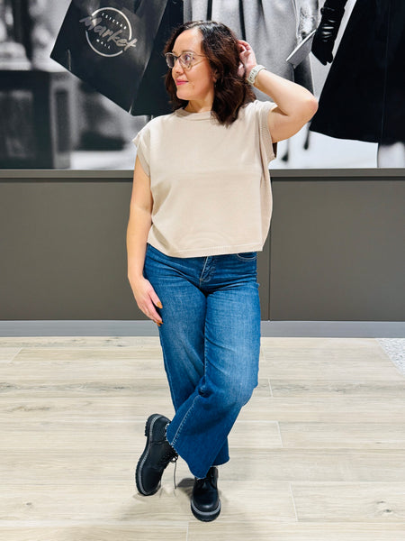 Viscose Sweater Vest - LT Mocha