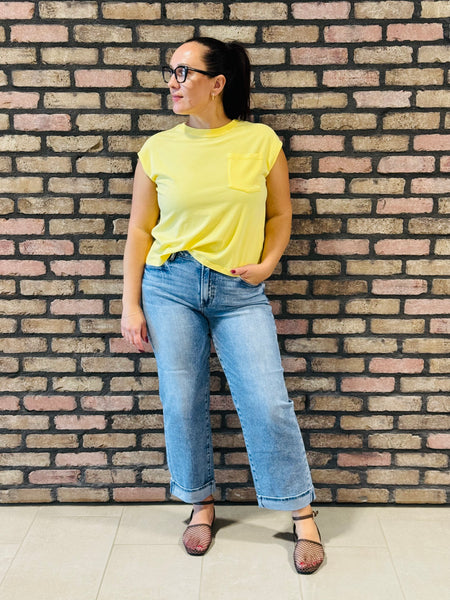 Pima Cotton Pocket Tee - Yellow Glow