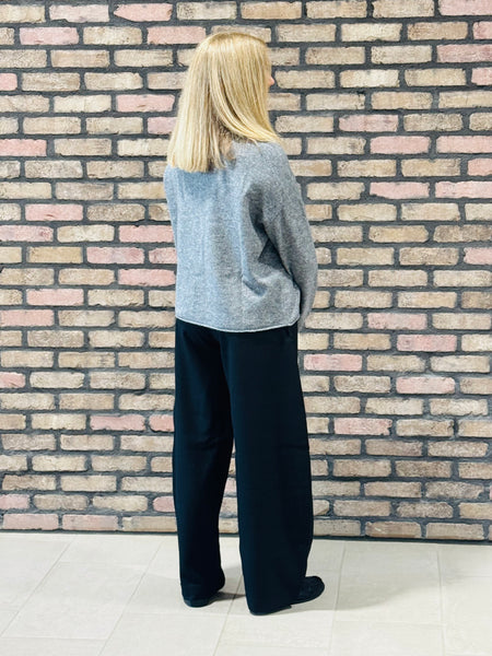 Front Seam Sweater - Grey