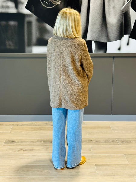 Looped Sherpa Coat - Mocha