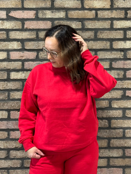 Oversized Crewneck - Red