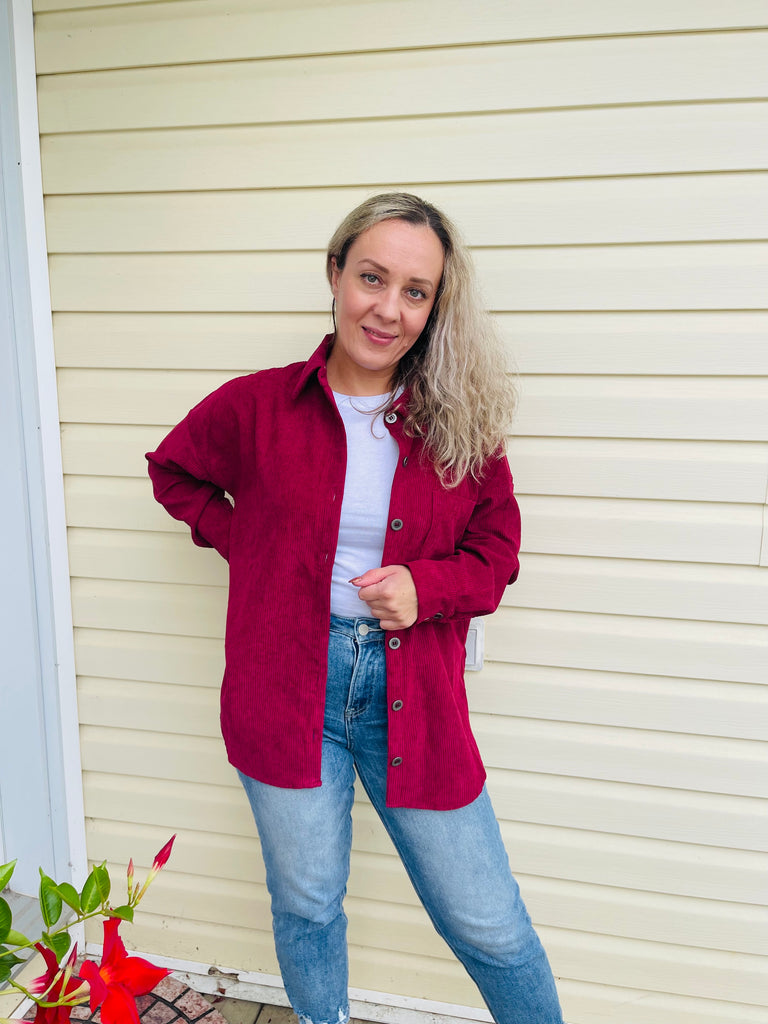 Corduroy jacket oversized sale