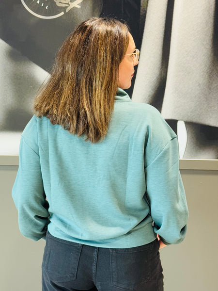 Scuba Half Zip Pullover - Ash Jade