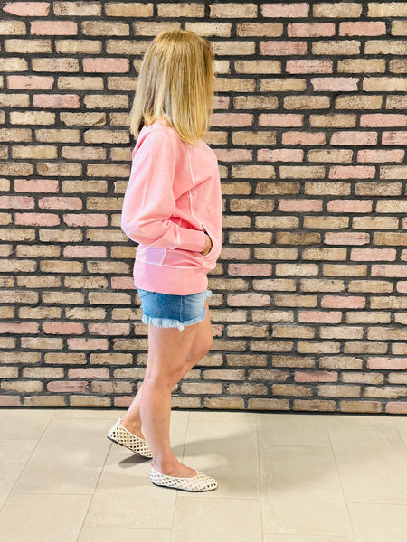 French Terry Pullover - DK Pink