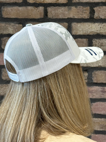 SK Embroidered Retro Trucker Cap - White Camo