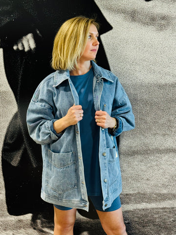 Oversized Denim Jacket - Medium Wash