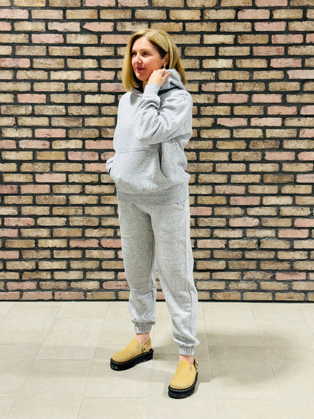 Fleece Boyfriend Hoodie - Light Heather Grey