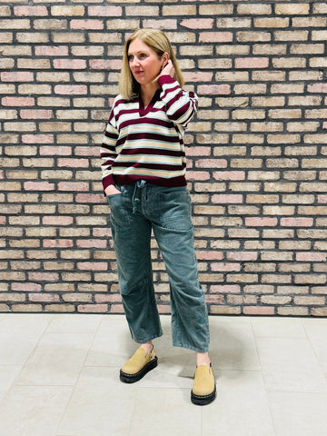 Vintage Washed Corduroy Pants - Sage