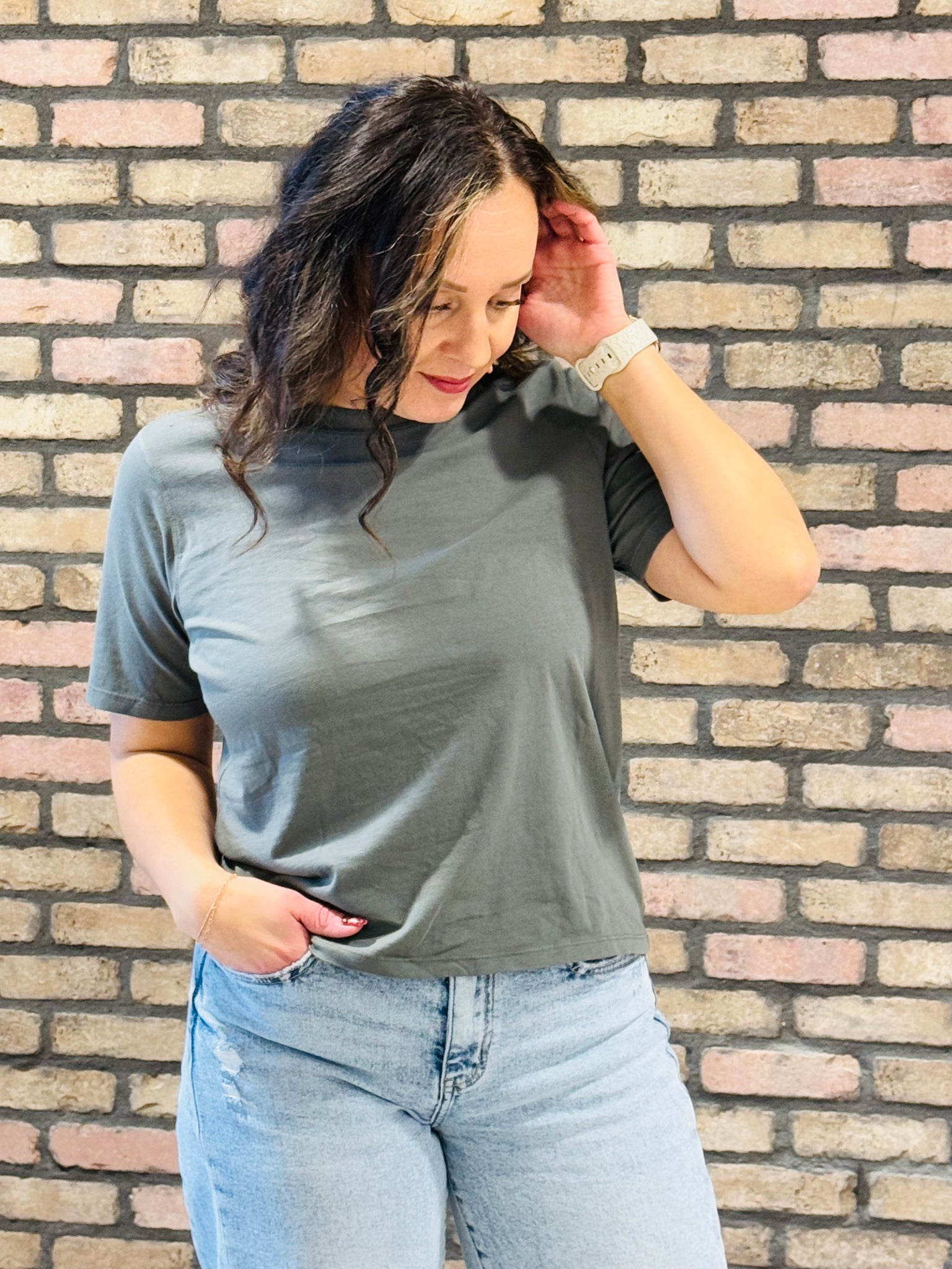 Classic Boxy Fit Tee - New Pewter