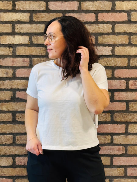 Cotton Short Sleeves Tee - White