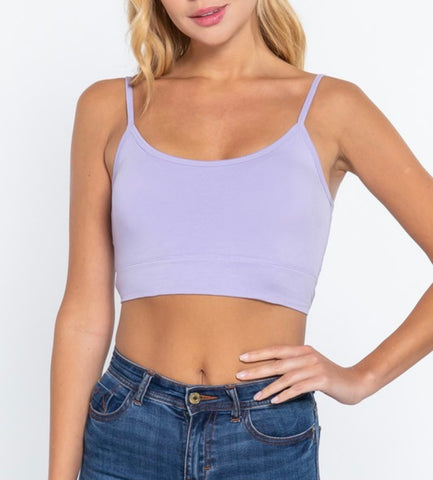 Twisted Back Cami Crop Top - Digital Violet