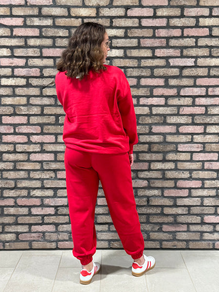 Fleece Joggers - Red
