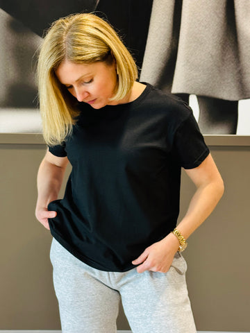 Round Neck Tee - Black